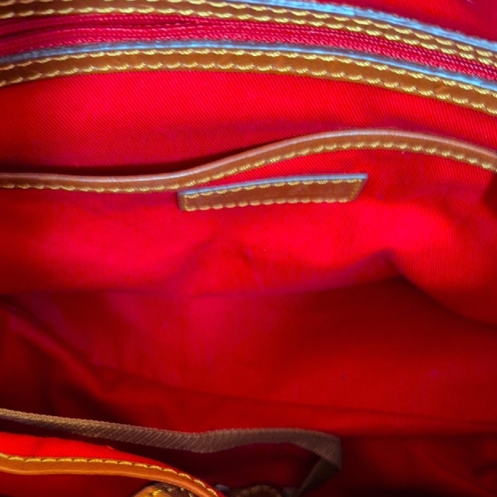 Dooney & Bourke Black and Brown Monogram Shoulder Bag - Picture 3 of 5